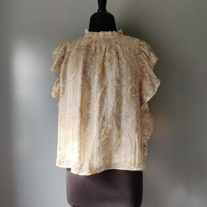 *NWT* Joie Paisley High Neck Blouse